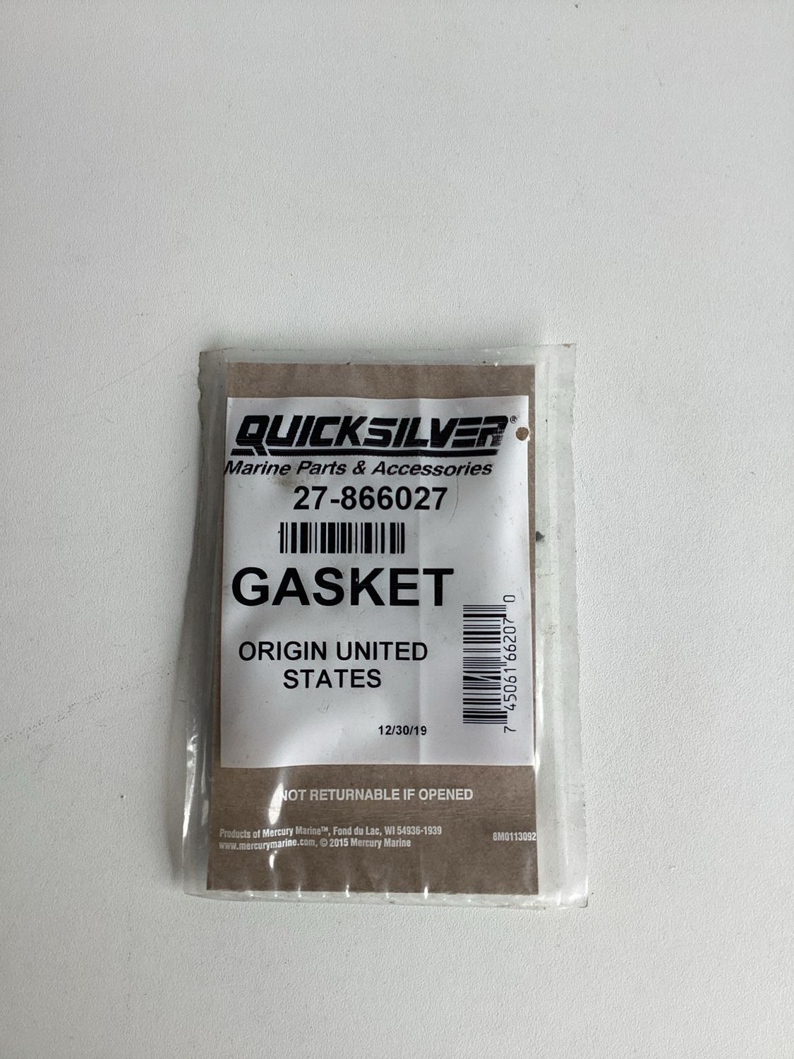 Quicksilver 866027 Gasket