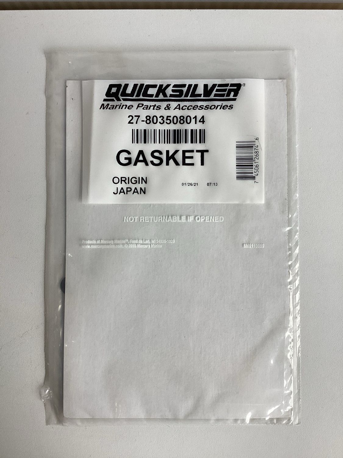 Quicksilver 803508014 Gasket