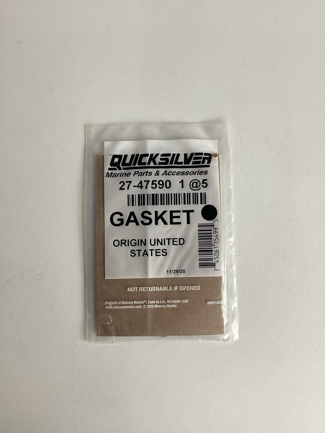 Quicksilver 47590 Gasket (VPE 5 Stk.)
