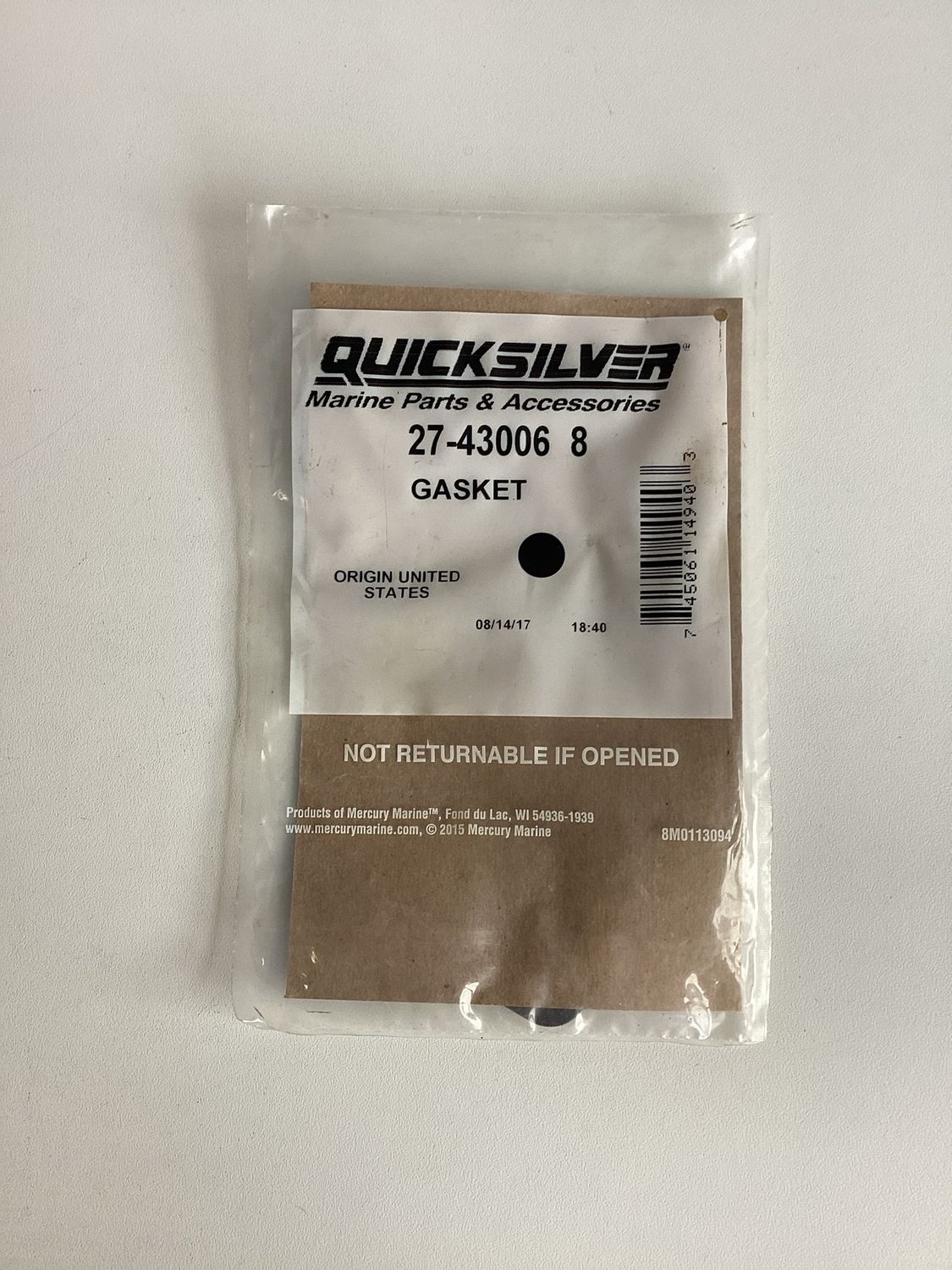 Quicksilver 430068 Gasket