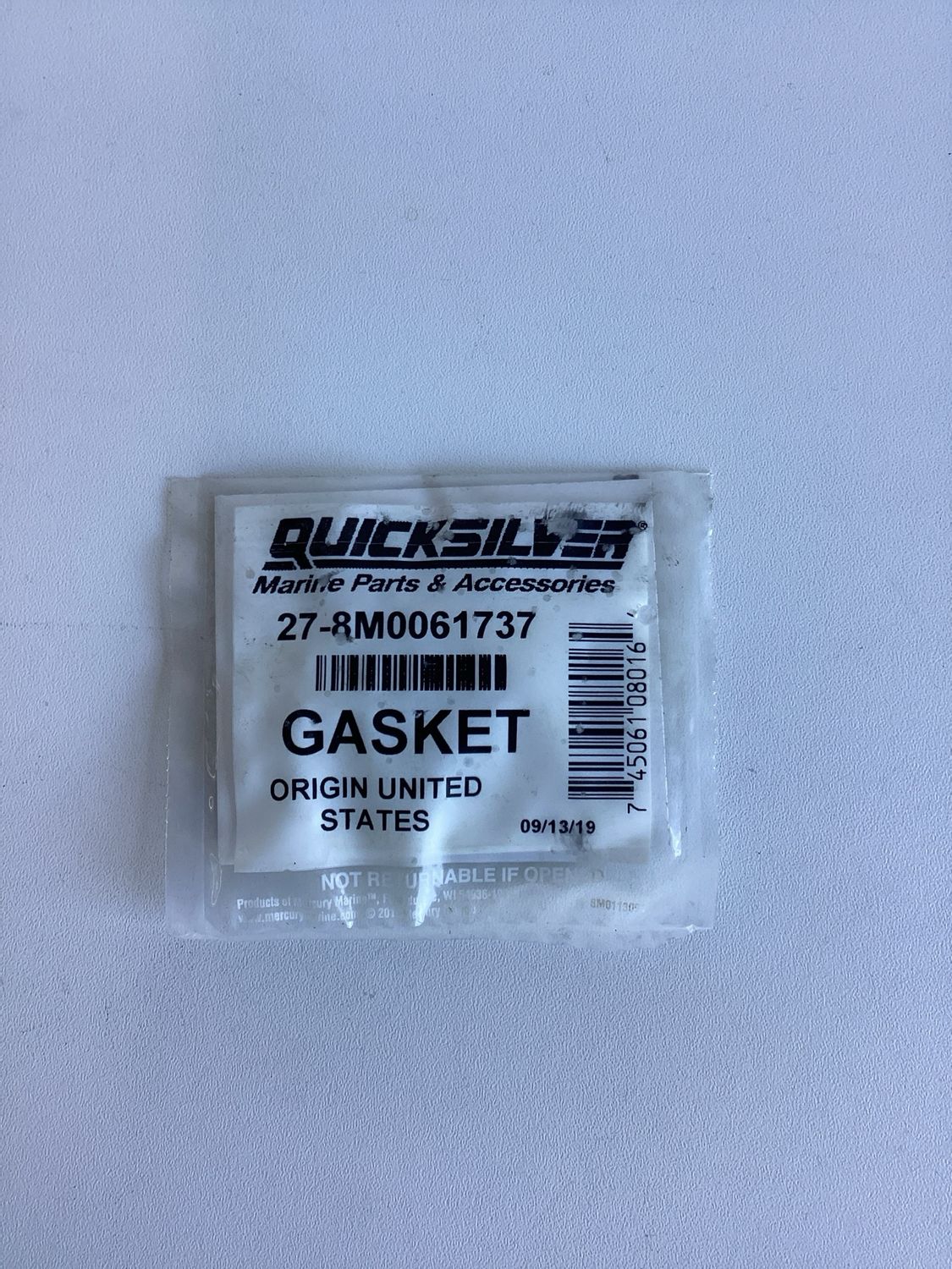 Quicksilver 8M0061737 Gasket