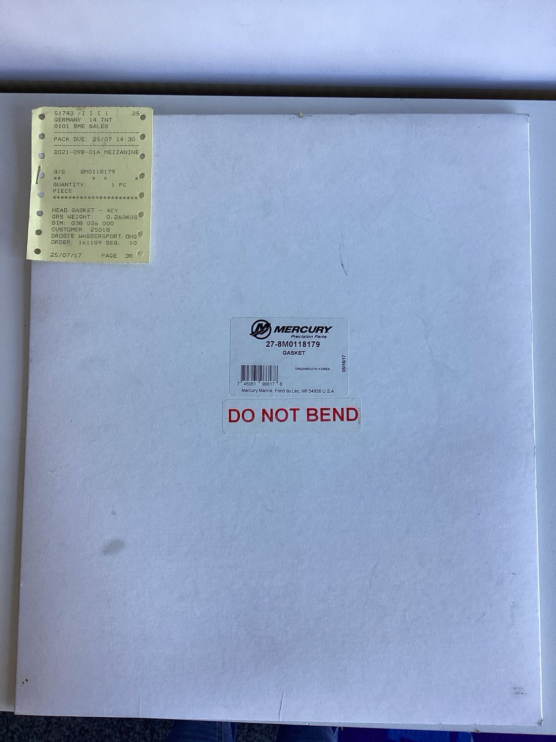 Mercury 8M0118179 Head Gasket 4Cyl.