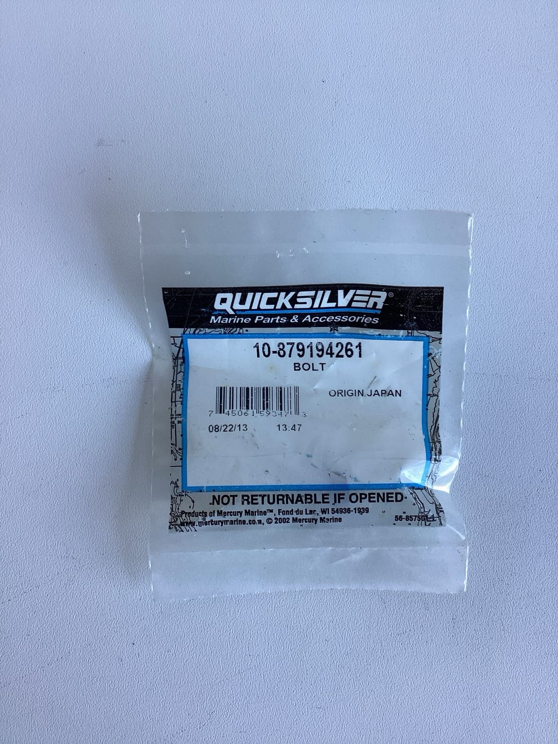 Quicksilver 879194261 Bolt