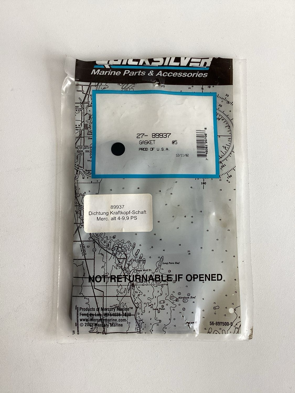 Quicksilver 89937 Gasket (VPE 5Stk.)
