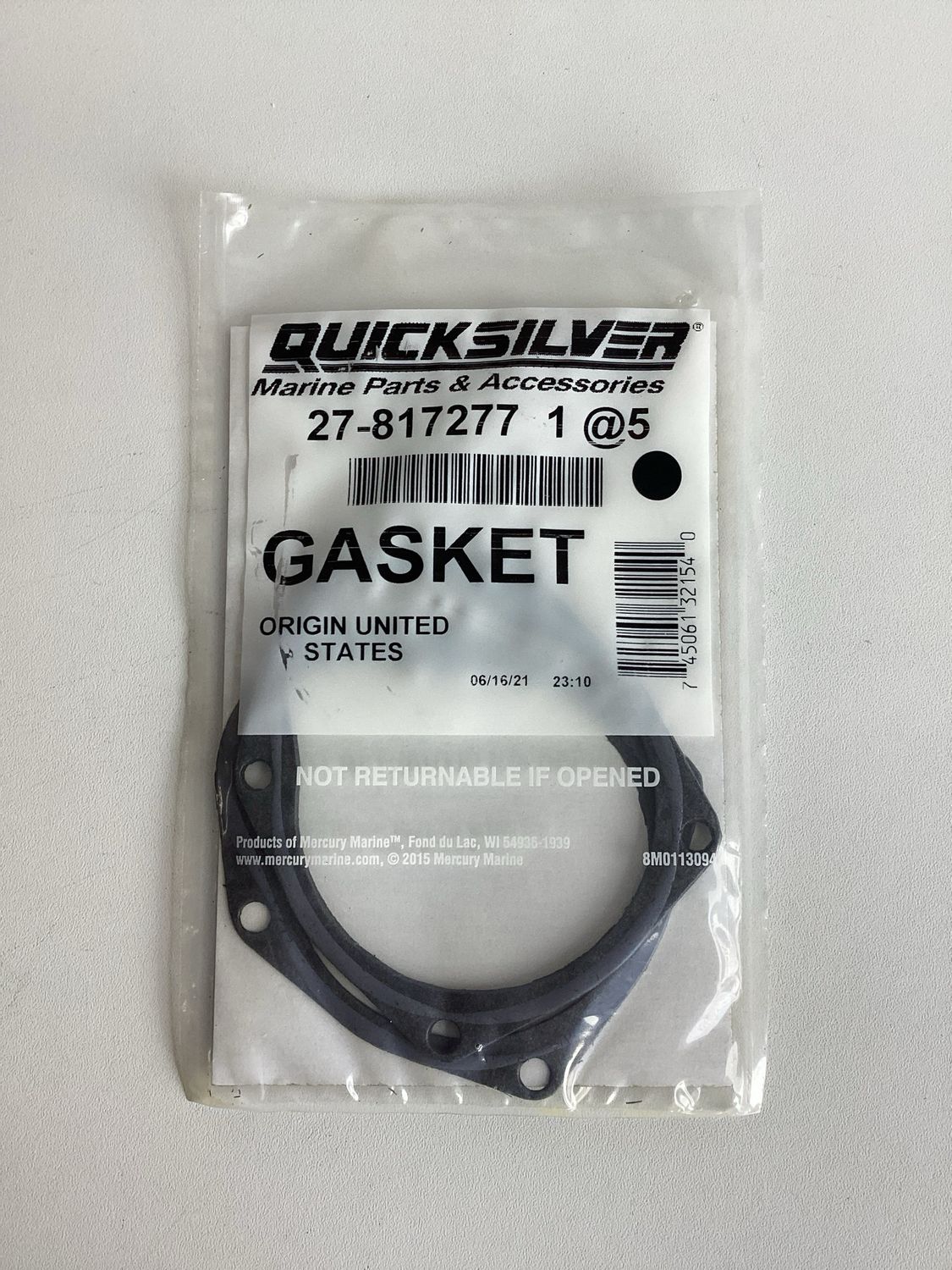 Quicksilver 8172771 Gasket (VPE 5Stk.)