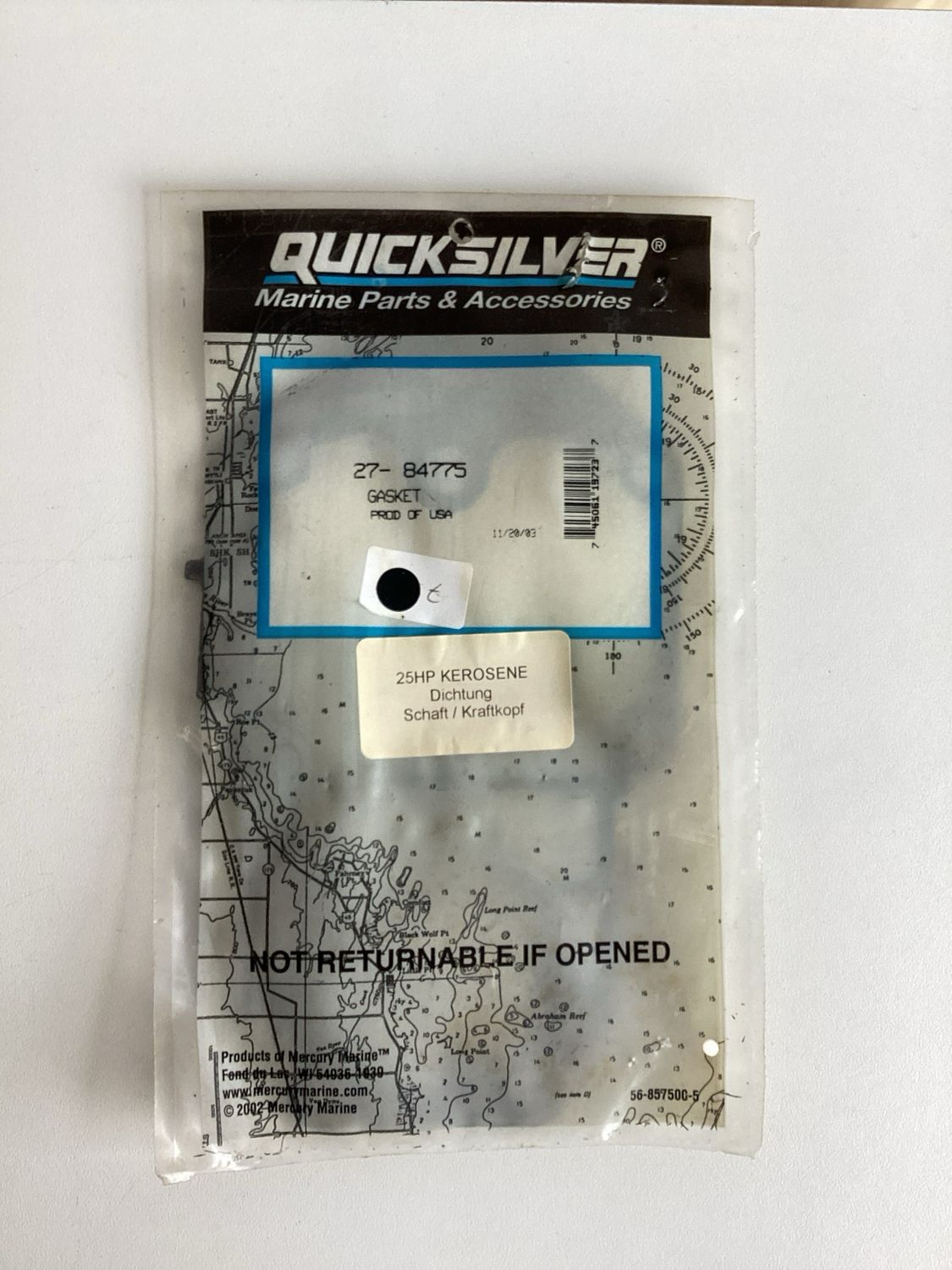 Quicksilver 84775 Gasket