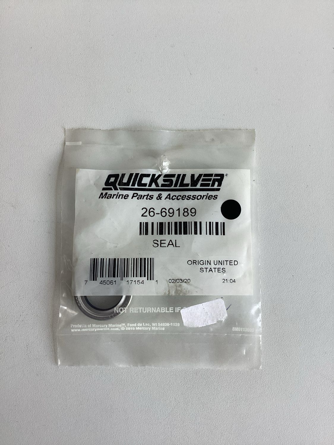Quicksilver 69189 Seal