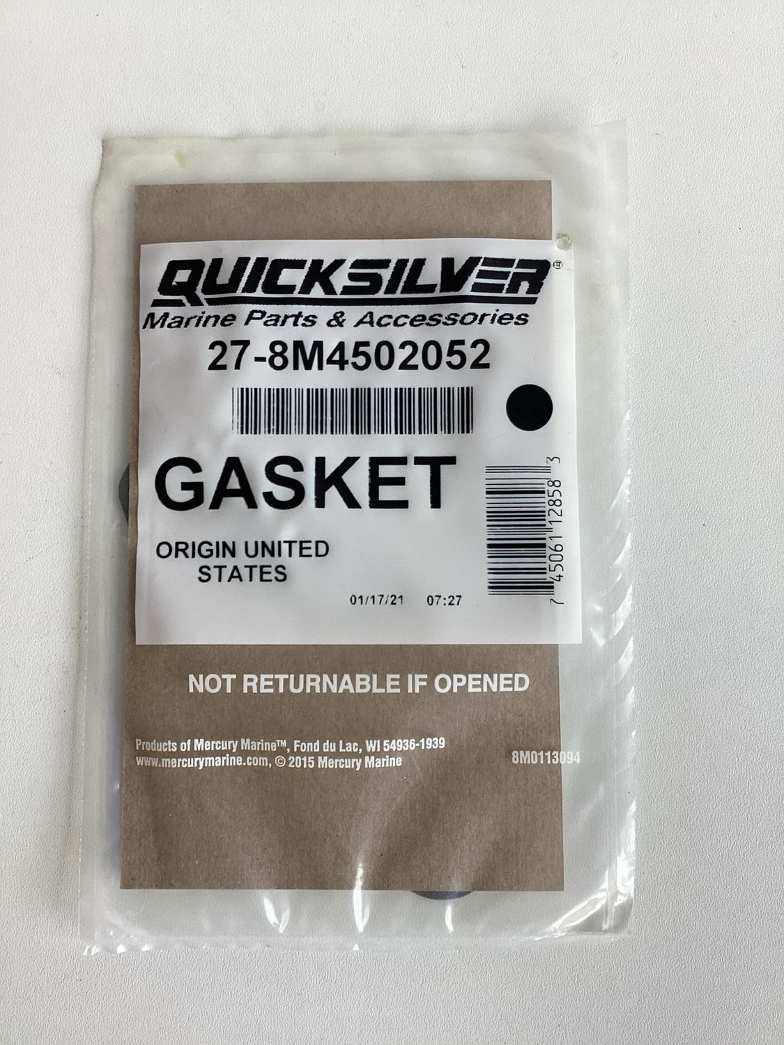 Quicksilver 8M4502052 Gasket