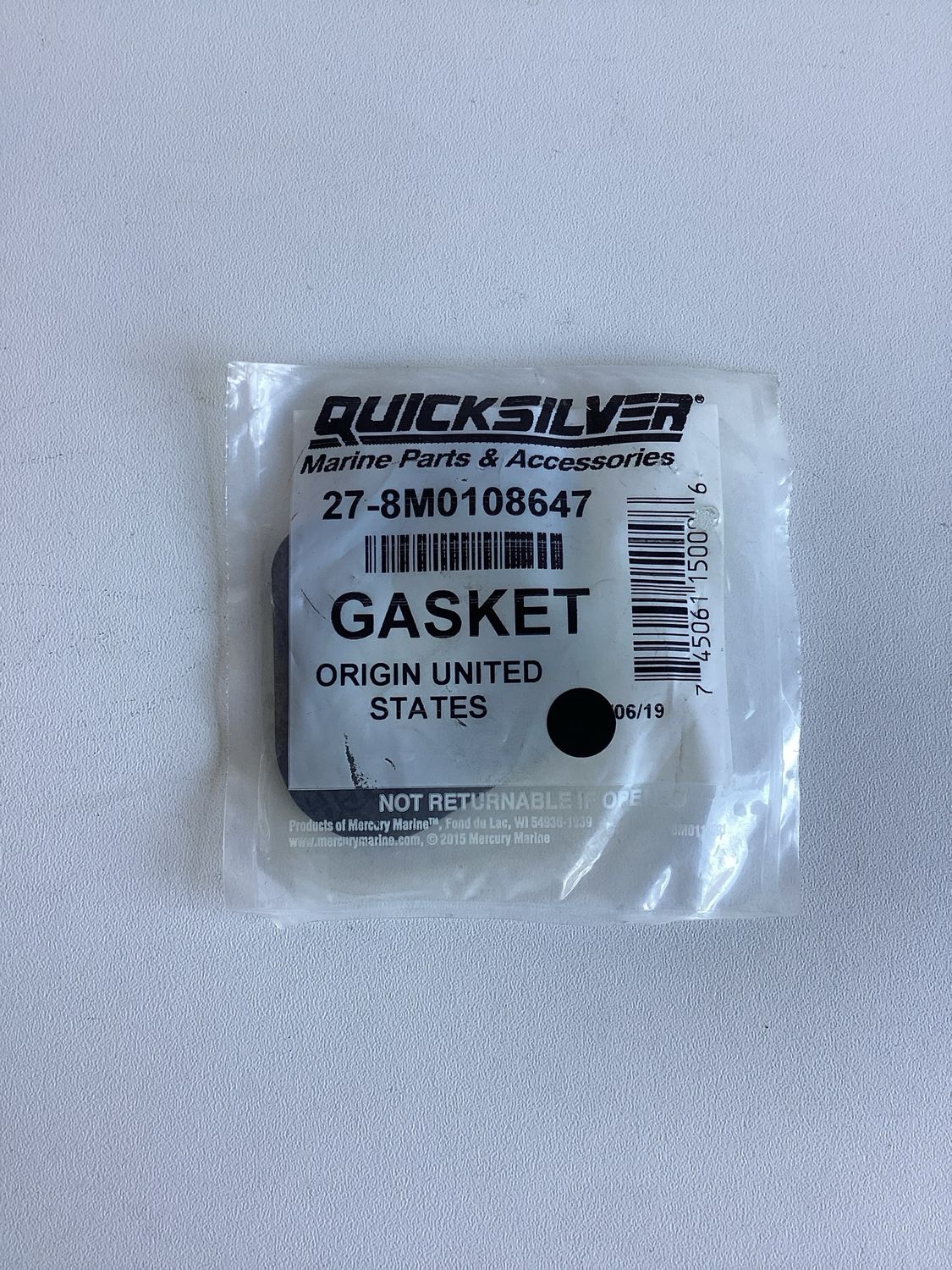 Quicksilver 8M0108647 Gasket
