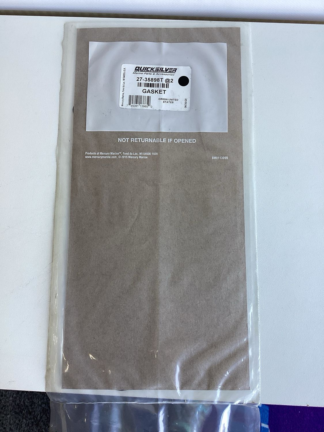 Quicksilver 35898T Gasket (VPE 2Stk.)