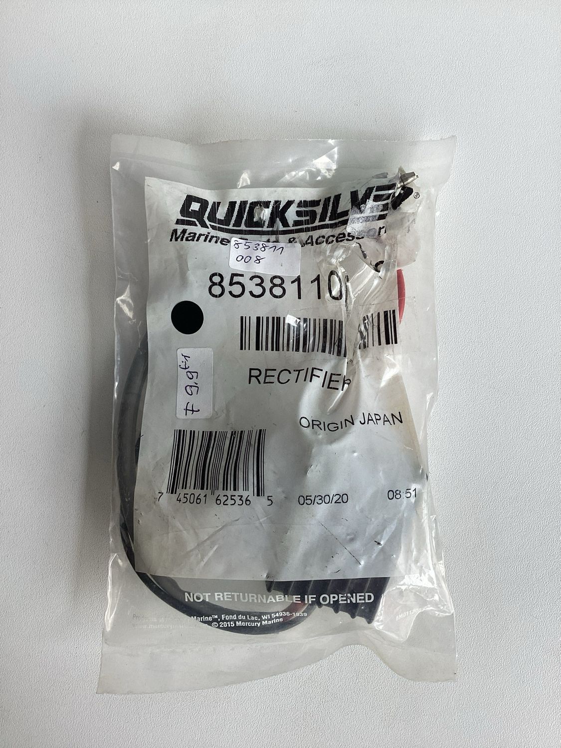 Quicksilver 853811008 Rectifier