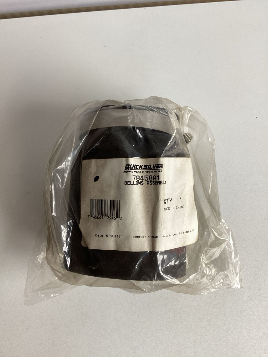 Quicksilver 78458A1 Bellows Assembly
