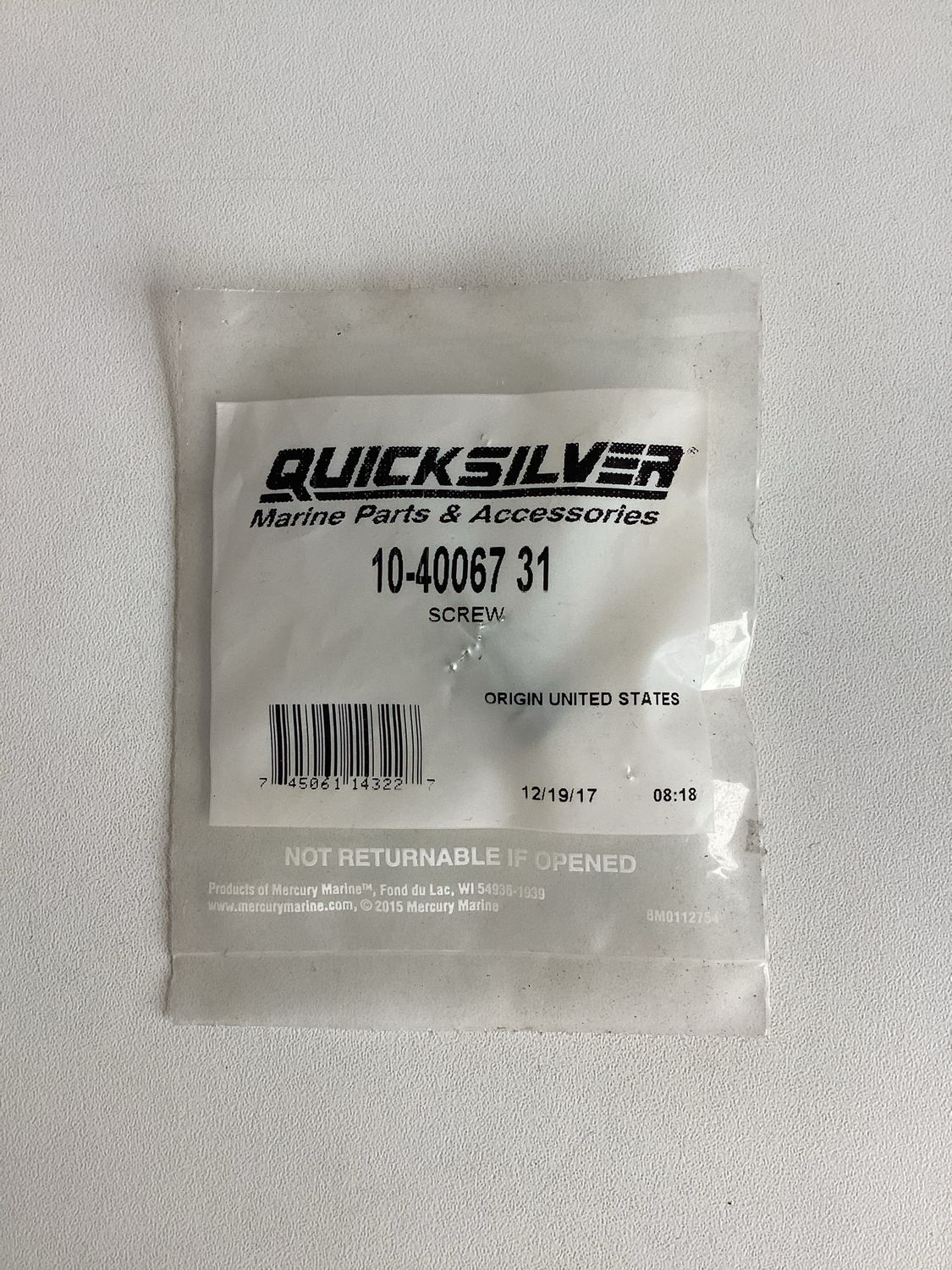 Quicksilver 4006731 Screw