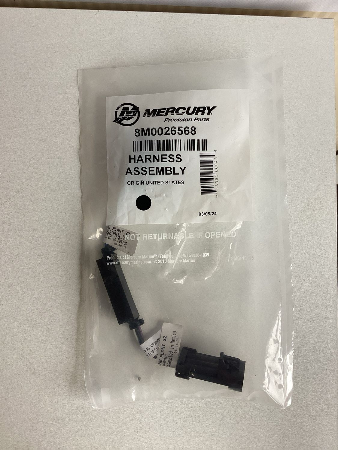 Mercury 8M0026568 Harness Assembly