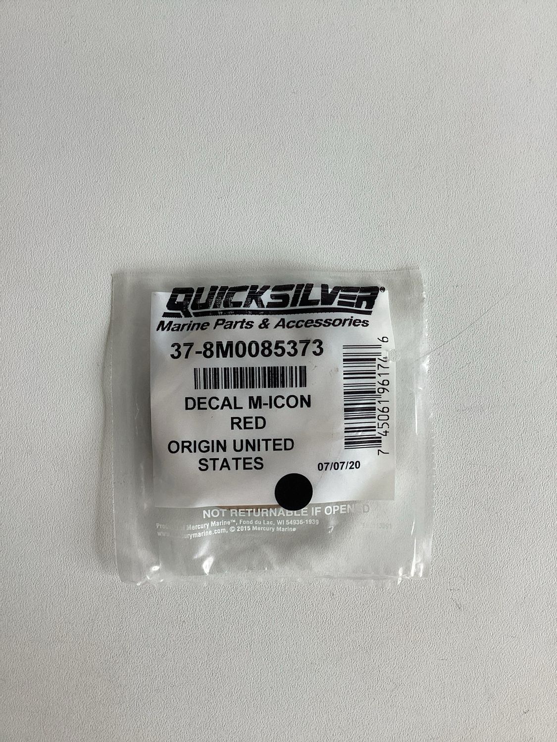 Quicksilver 8M0085373 Decal M-Icon