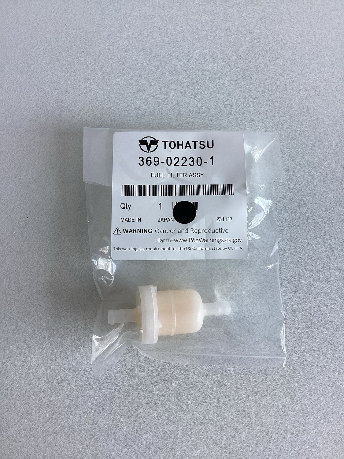 Tohatsu 369-02230-1 Fuel Filter Assy
