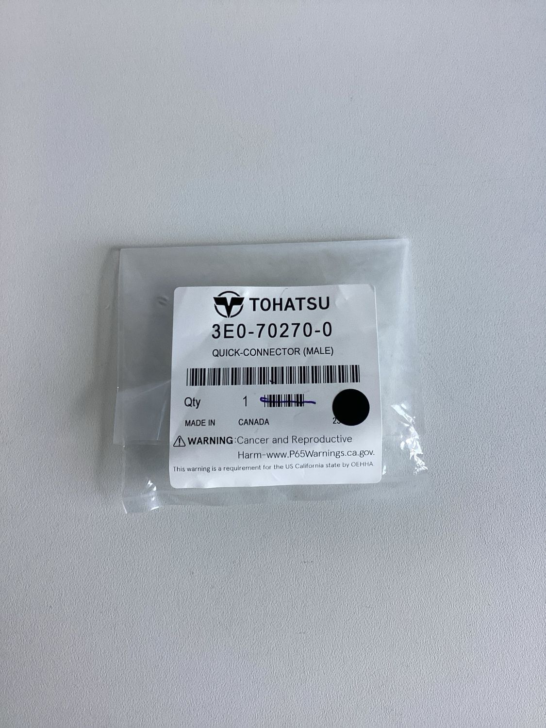 Tohatsu 3E0-70270-0 Quick-Connector (Male)