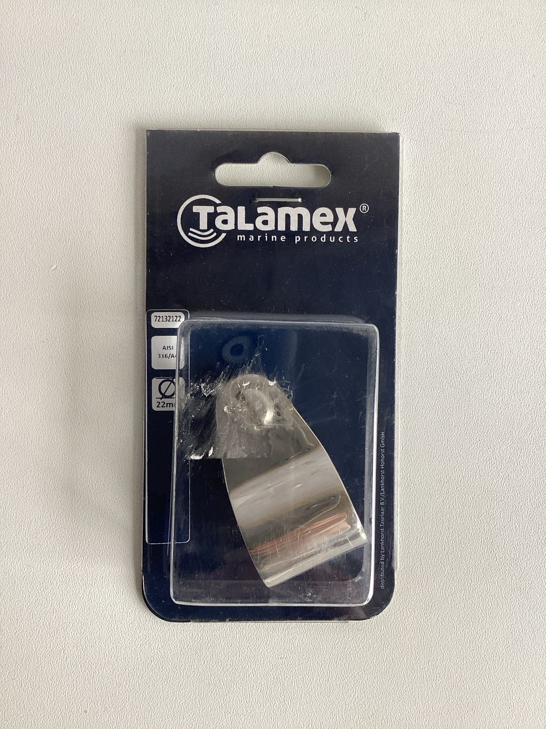 Talamex 72132122 Mittelstück 22mm für Klappverdeck Edelstahl