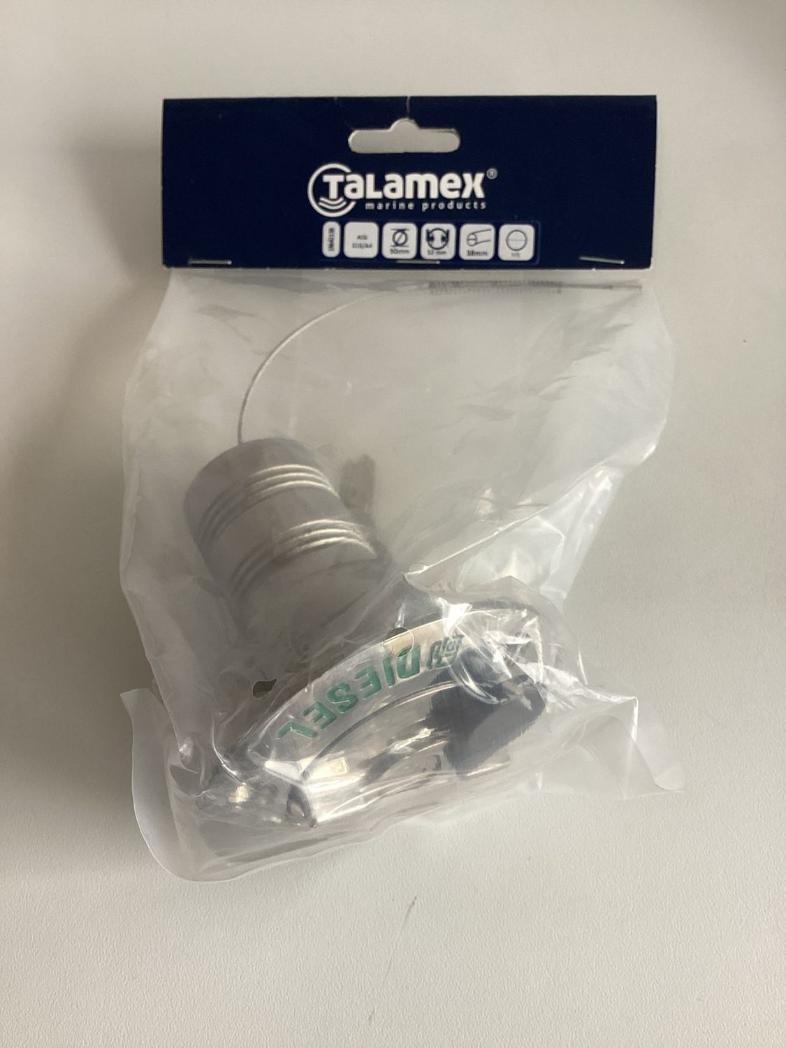 Talamex 18642138 Einfüllstutzen mit Zylinderschloss 38mm Diesel
