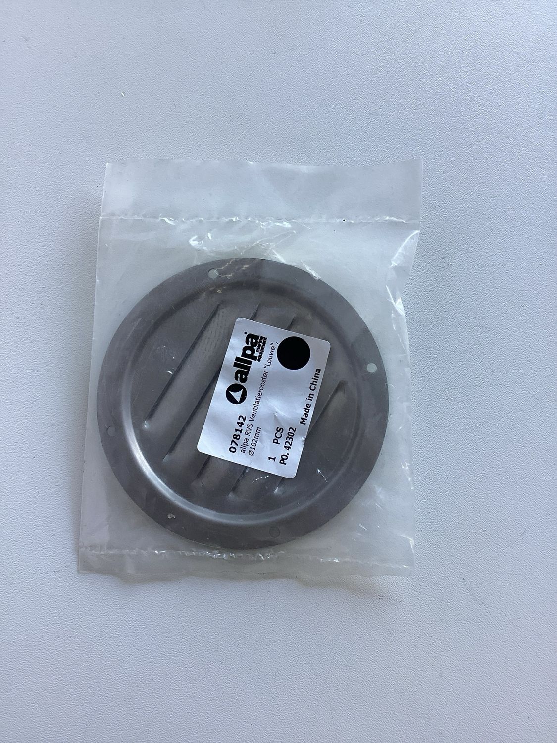 Allpa 9078142 Niro Lüftungsblech „Louvre“ 102mm Durchmesser
