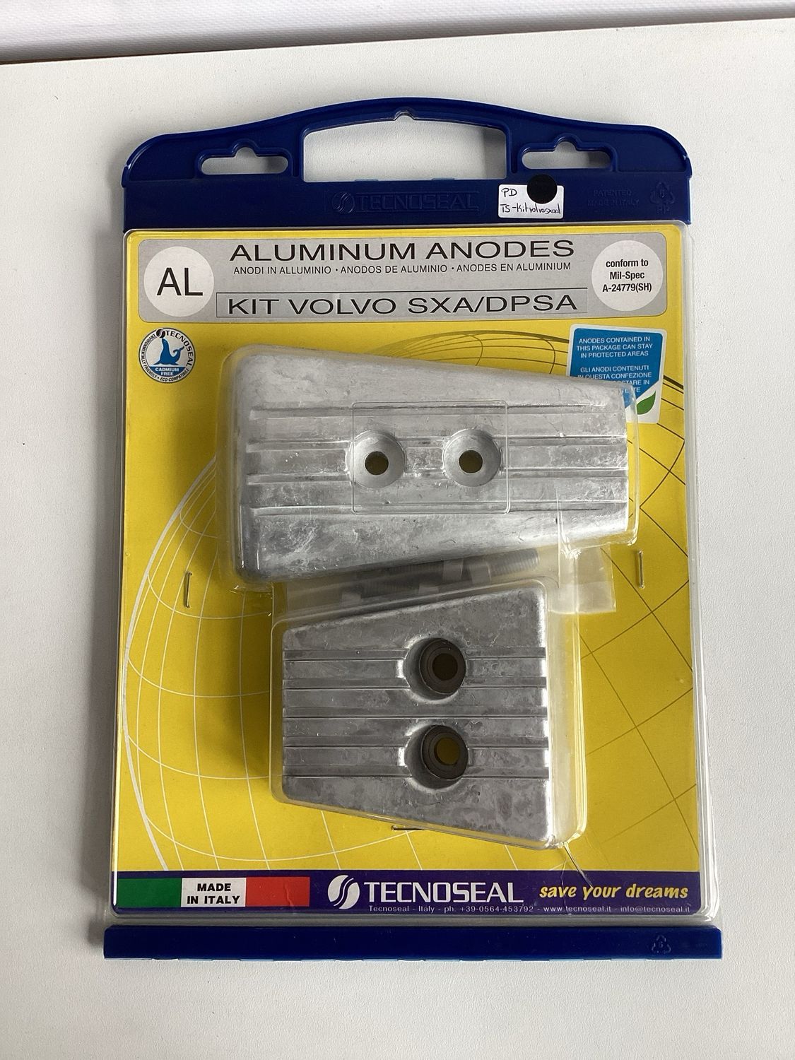 Aluminium Anode TS-KITVOLVOSXAL Kit Volvo SXA/DPSA