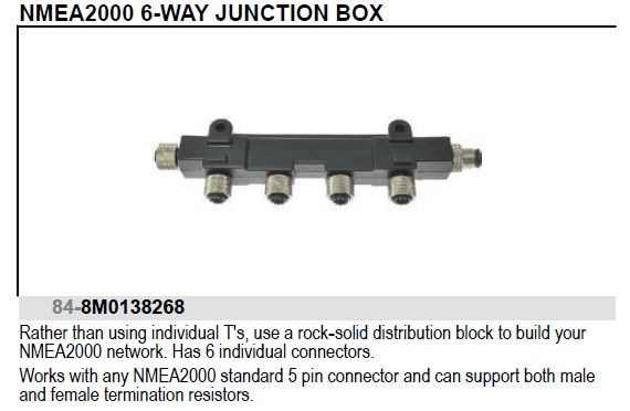 Mercury NMEA 2000 Mehrfach Verbinder