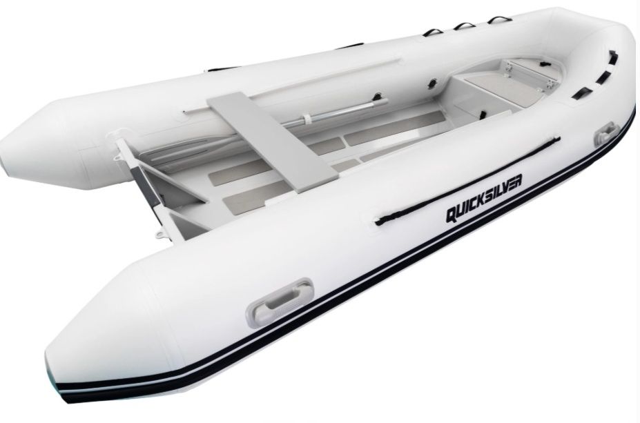 Schlauchboot Quicksilver 380 Alu RIB, grau / weiß