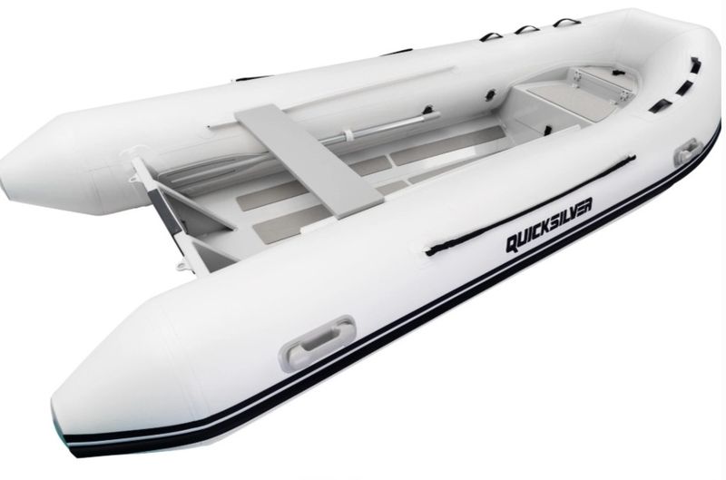 Schlauchboot Quicksilver 380 Alu RIB, grau / weiß
