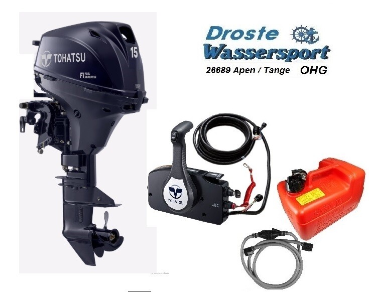 Tohatsu MFS15E EPS EFI 15PS 4-Takt, Kurz Schaft, Fernschaltung