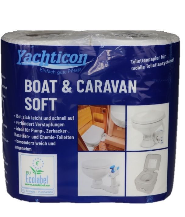 Yachticon Boat &amp; Caravan Soft Toilettenpapier 4 Rollen