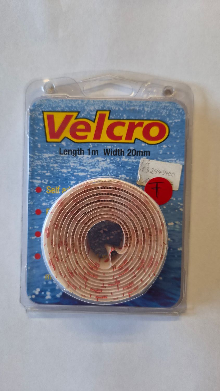 VELCRO Klettband zum Aufkleben 20mm x 1m Rolle - Weiß 132943400