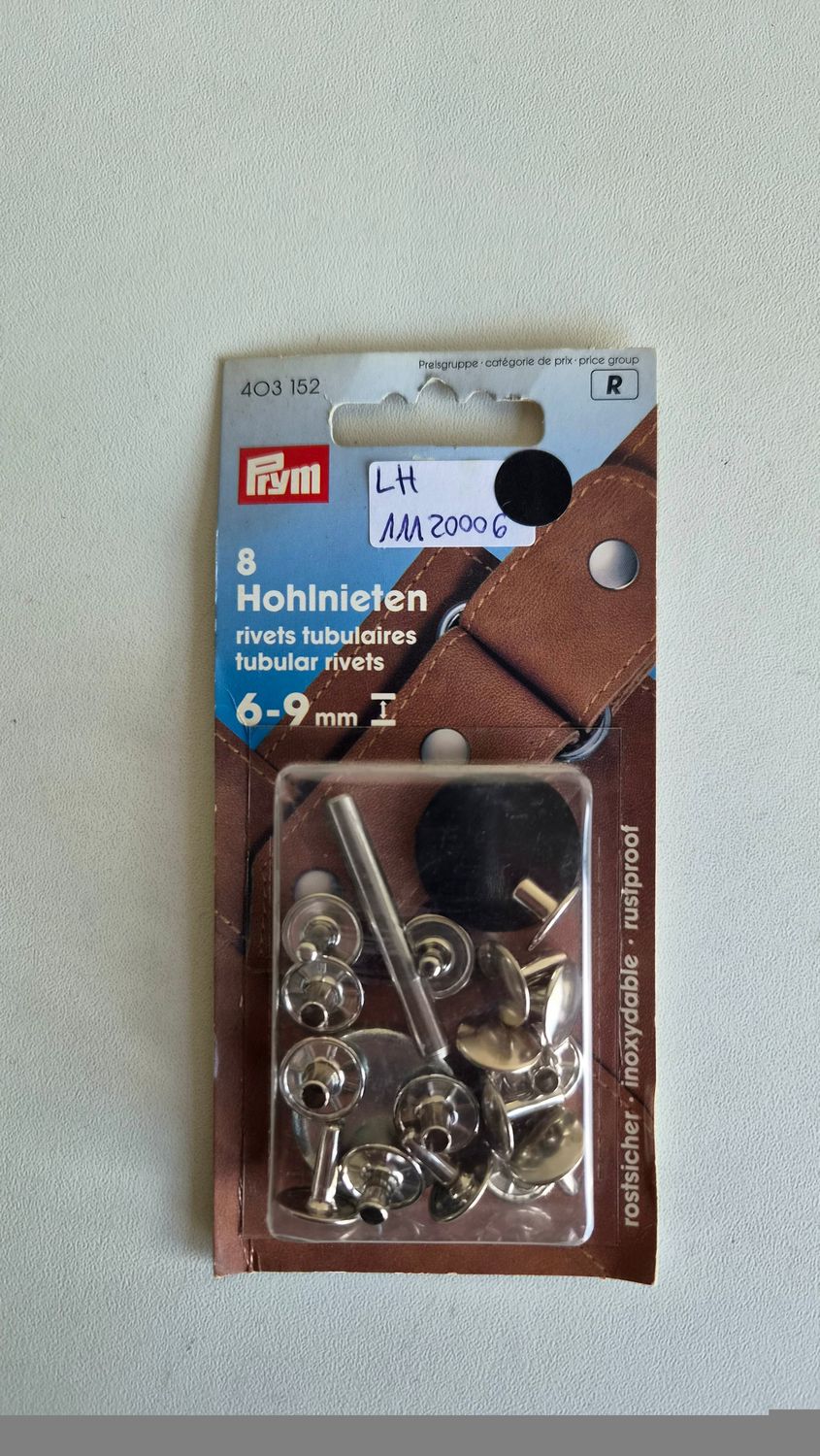 Prym-Hohlnieten 8 Stk. 6-9mm