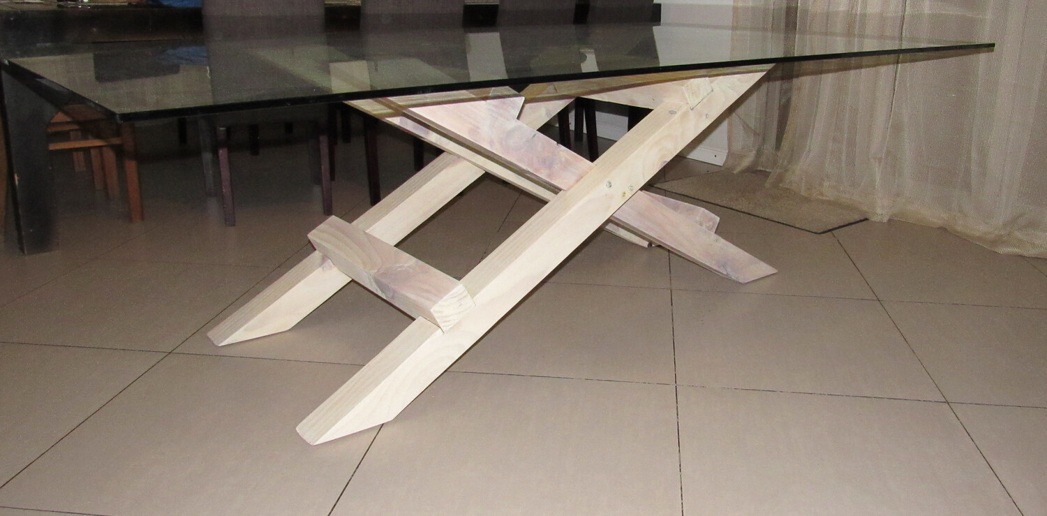X-form Glass Top Table
