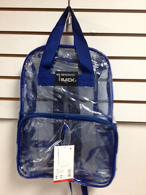 CLEAR Backpack Royal Blue Trim TC001