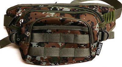Fanny Pack Tactical Large Hip Belt Bum Bag Pouch - Brown/Green Digital