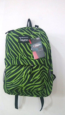 Lime Green Zebra Backpack School Pack Bag TB205