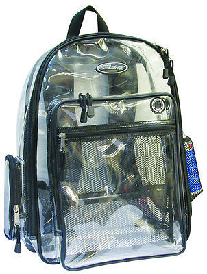 CLEAR Backpack Black Trim BP007