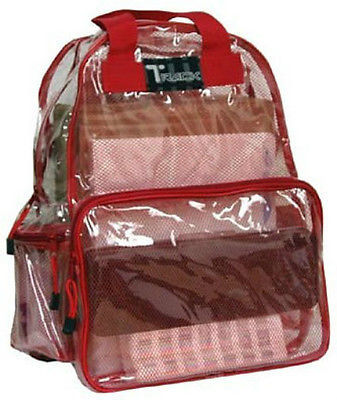 CLEAR Backpack Red Trim TC001