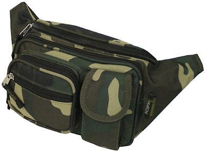 Fanny Pack  Hip Belt Bum Bag Pouch - Green Camo