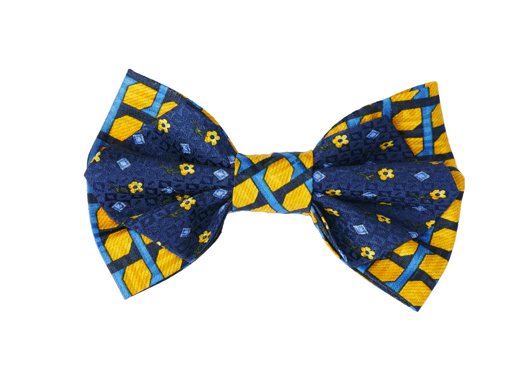 Clip Bow Mellow Yellow Flowers
