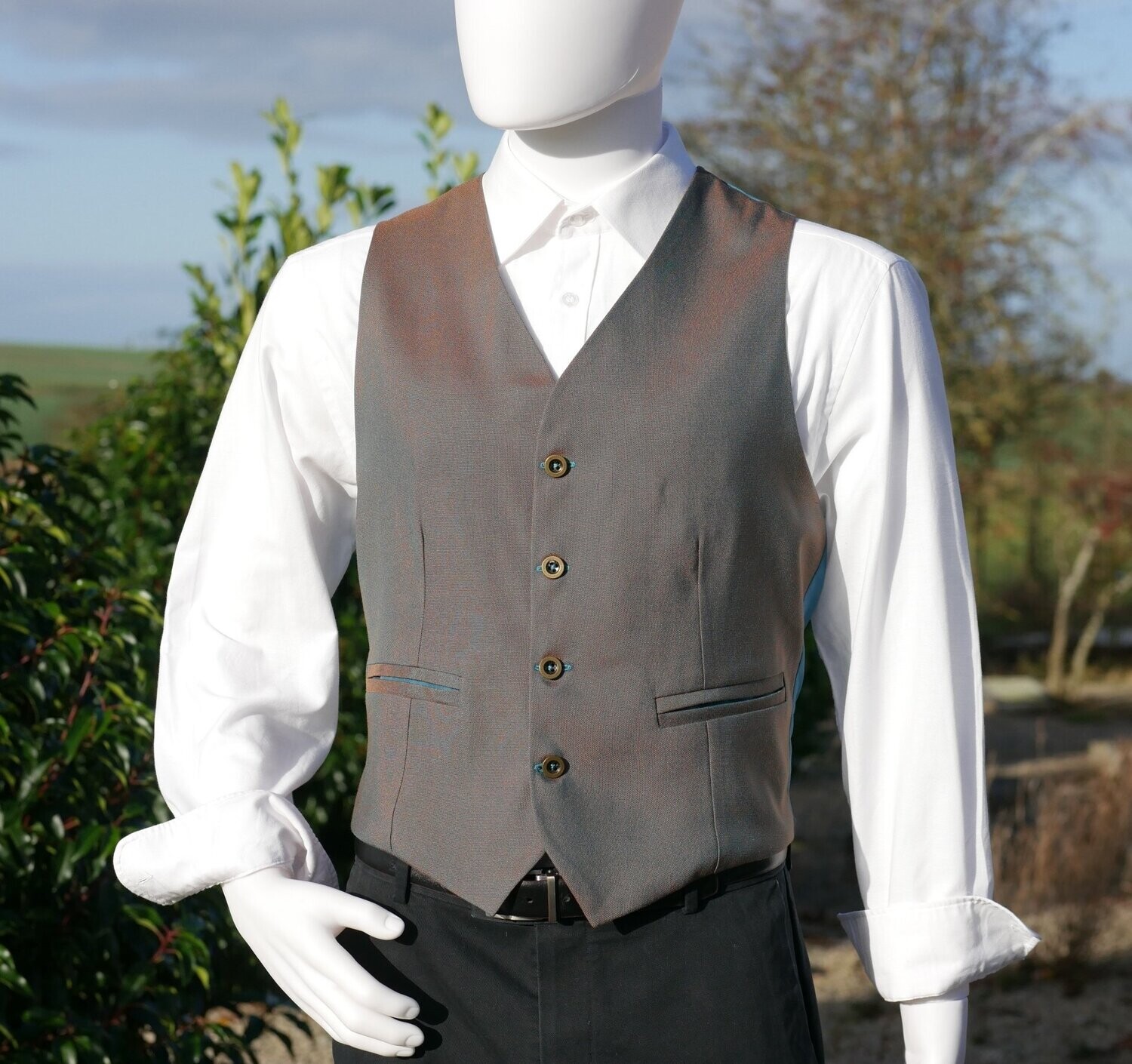 Waistcoat Aqua