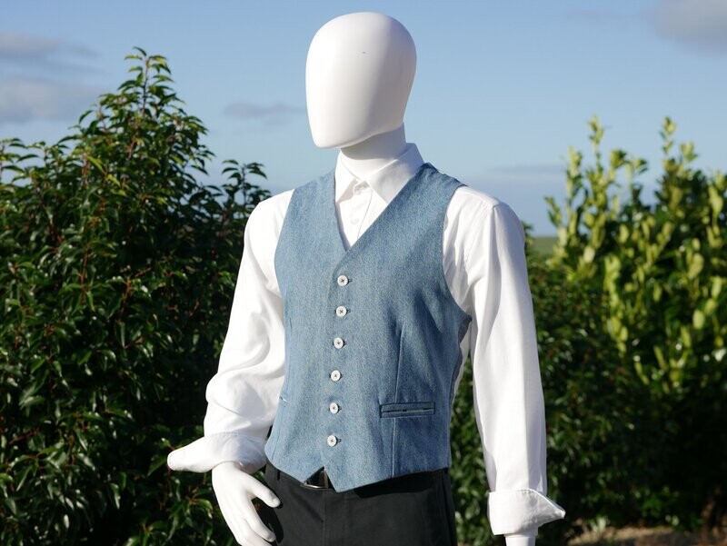 Waistcoat Denim Stripe