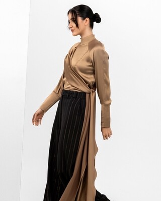 Stripped wide leg pants