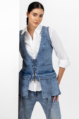 Blue Denim Vest