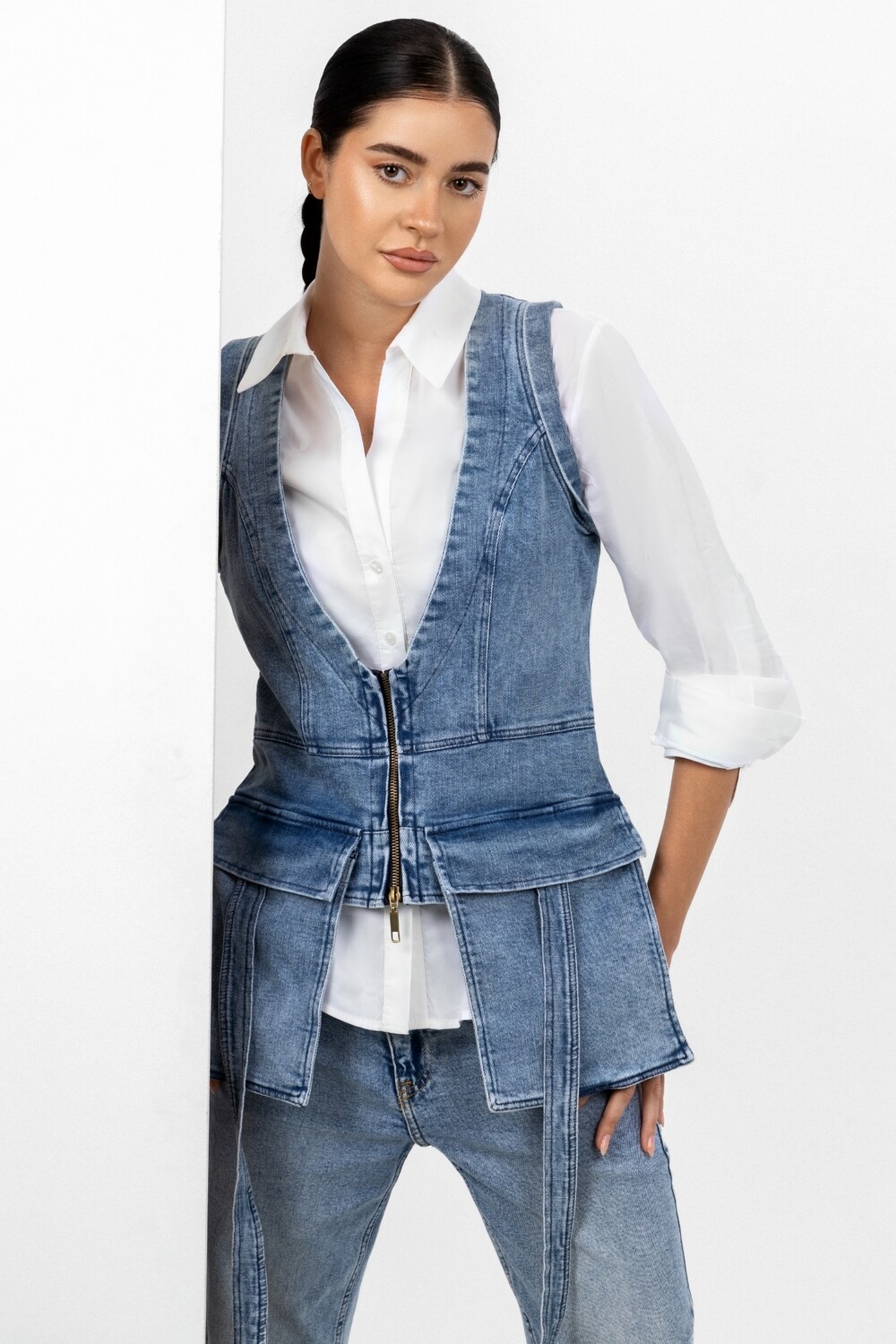 Blue Denim Vest
