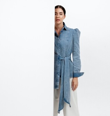 Low High Blue Denim Jacket 