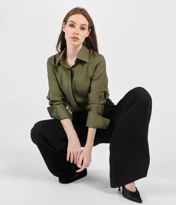 Olive linen Blouse