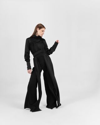 Black Silk Blouse