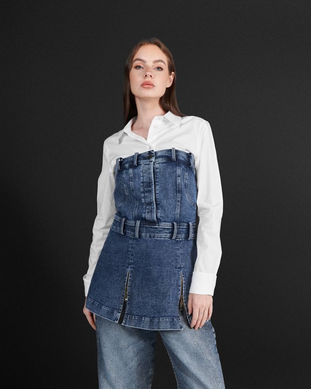 Corset Denim Vest