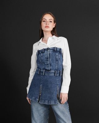 Corset Denim Vest